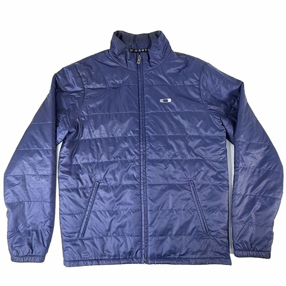 Oakley Blue Micro Packable Puffer Men’s Lightweight Hiking Jacket Size Small